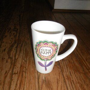 "Cup of Happy"Tall Large Ceramic Coffee Mug